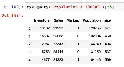 Query in python