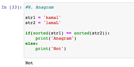 Anagram in python