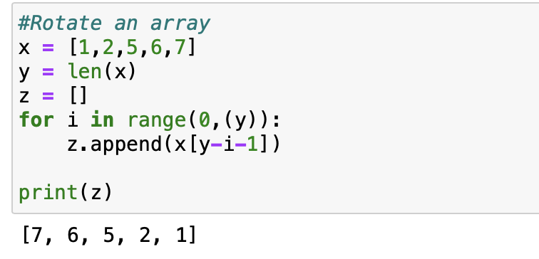 Python Array Interview Questions