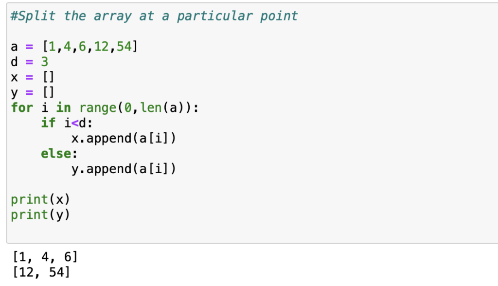 Python Array Interview Questions