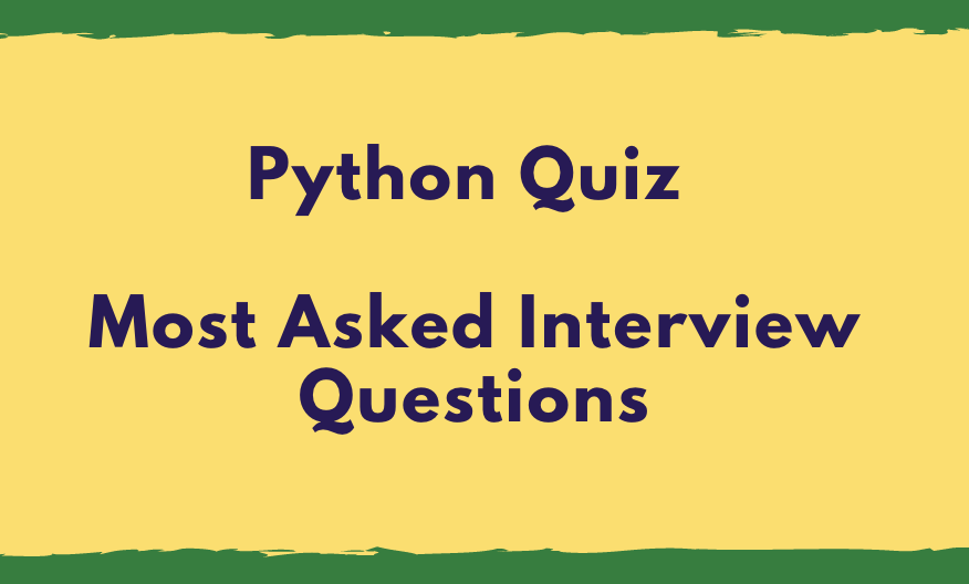 Python Quiz for Interview