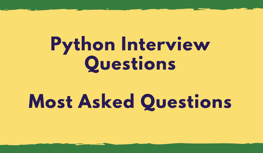 Python Interview Questions for Analysts