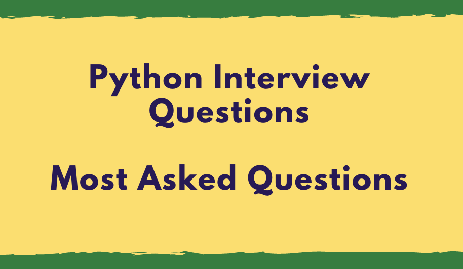 Python Analytics interview questions