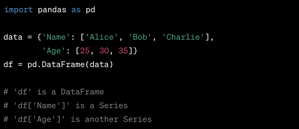 dataframe vs series